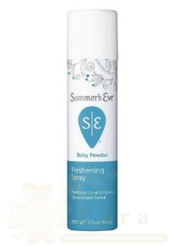 SUMMER'S EVE BABY POWDER FRESHENING SPRAY 56.7G