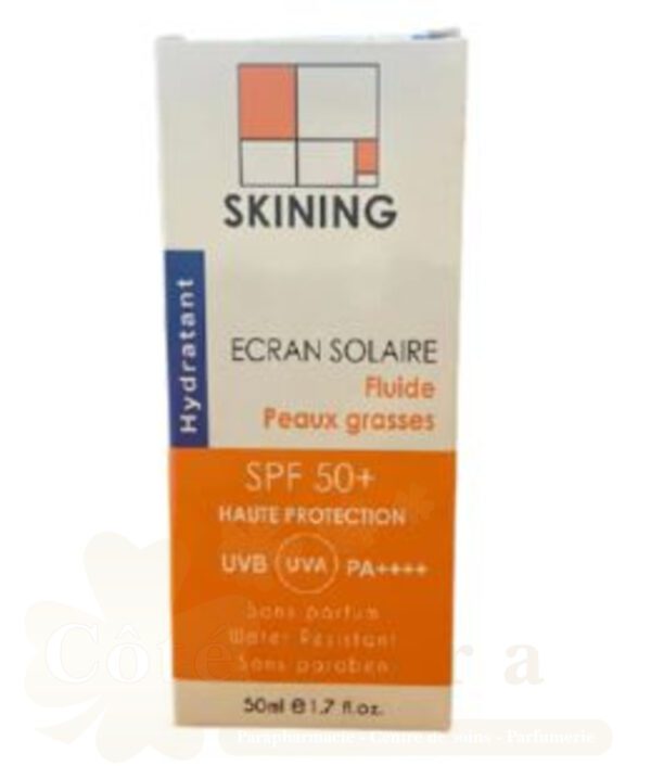 SKINING ECRAN SOLAIRE HYDRATANT PEAU GARSSE50ML