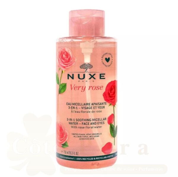 NUXE VERY ROSE EAU MICELLAIRE APAISANTE 3EN1 750ml