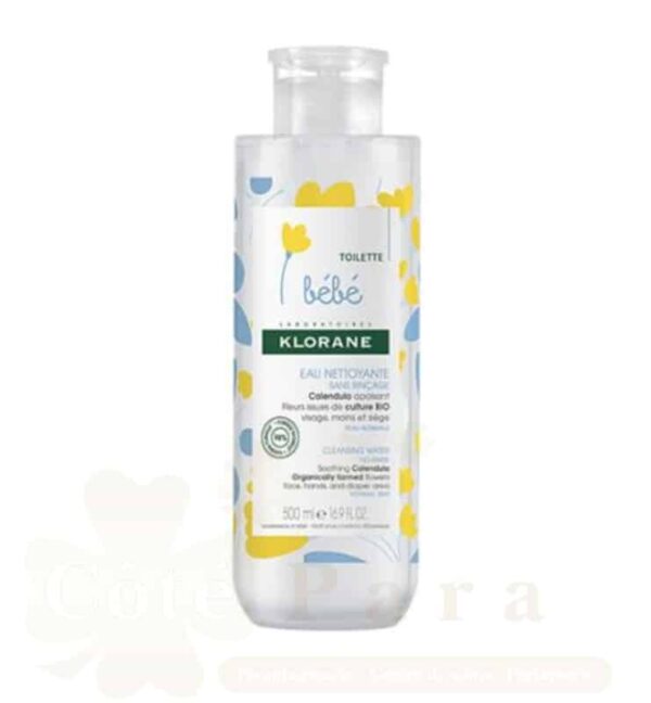 KLORANE BEBE EAU NETTOYANTE SANS RINÇAGE 500ML