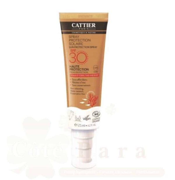 CATTIER SPRAY PROTECTION SOLAIRE VISAGE & CORPS SPF30 125ML