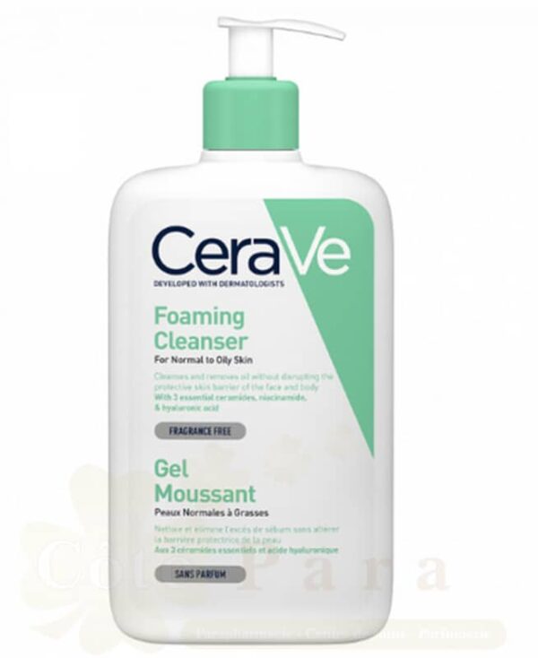CERAVE GEL MOUSSANT NETTOYANT PEAU NORMALE À GRASSE | 473ML