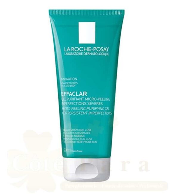 LA ROCHE POSAY EFFACLAR GEL PURIFIANT MICRO-PEELING PEAU GRASSE ACNEIQUE | 200ML
