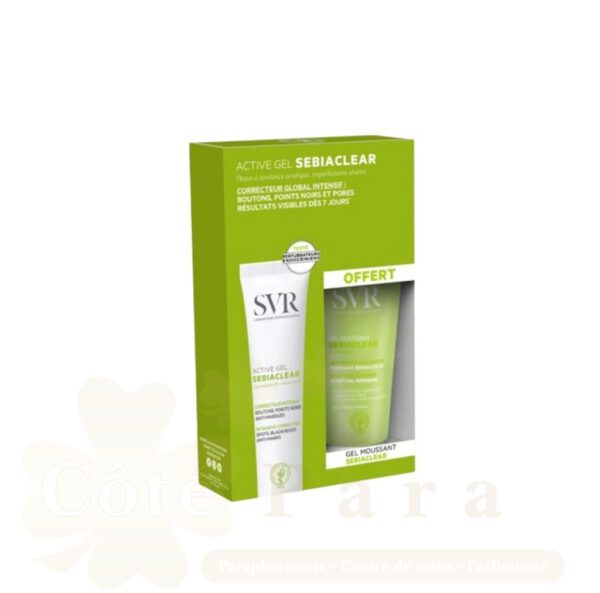 SVR COFFRET SEBIACLEAR ACTIVE GEL 40ML+GEL MOUSSANT 55ML
