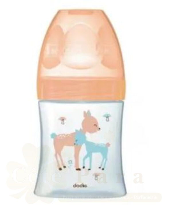 DODIE BIBERON EN VERRE 150ML BEIGE BICHE TETINE PLATE