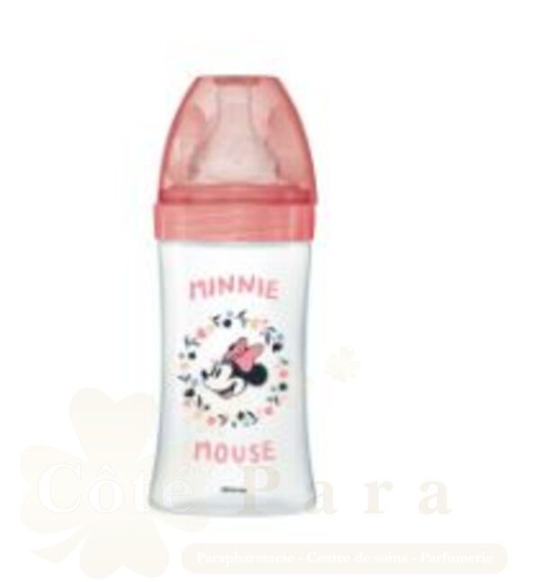 DODIE BIBERON INITIATION+ 270ML MINNIE ROSE 0-6 M TETINE RONDE 3 VIT D2   12707