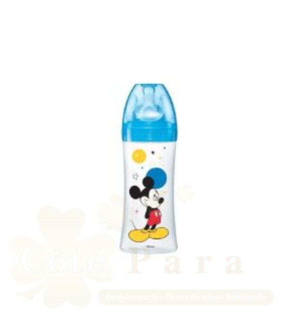 DODIE PACK BIBERON INITIATION+ MICKEY BLEU 330ML+ 2 TETINES RONDES D3 A65
