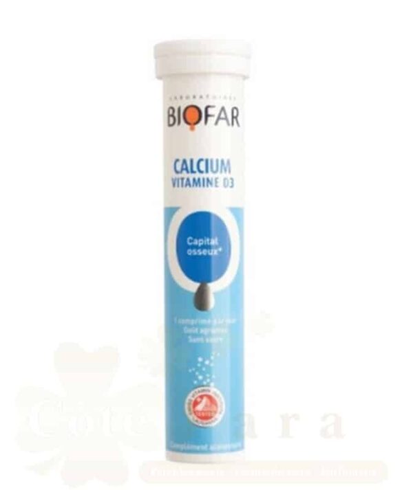 BIOFAR CALCIUM VITAMINE D3 BOITE 20 COMPRIMES