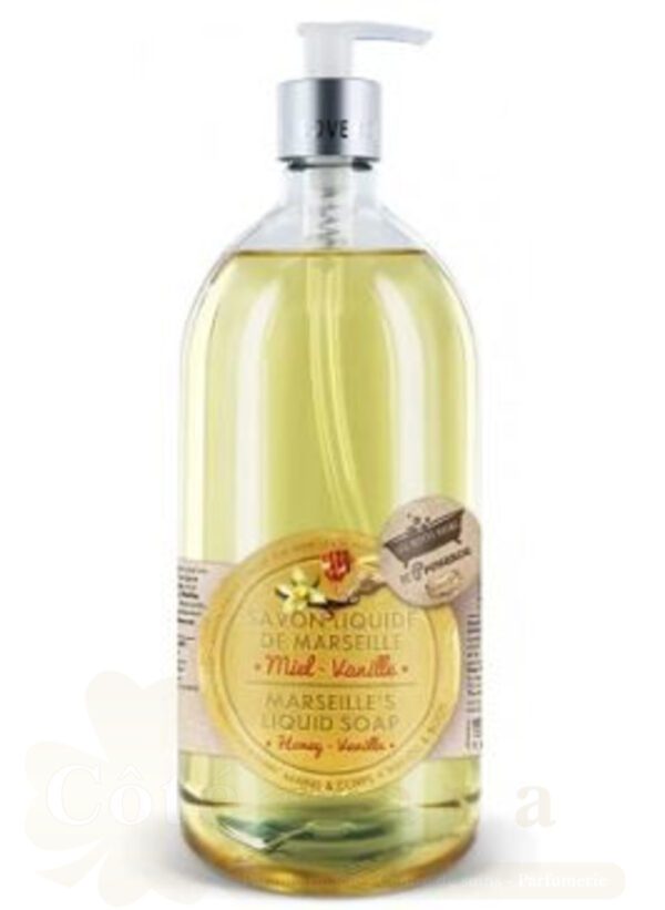 LES PETITS BAINS DE PROVENCE SAVON LIQUIDE DE MARSEILLE MIEL VANILLE 1L