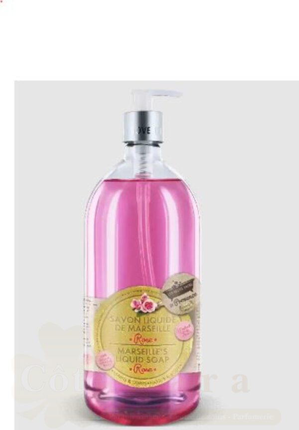 LES PETITS BAINS DE PROVENCE SAVON LIQUIDE DE MARSEILLE ROSE 1L