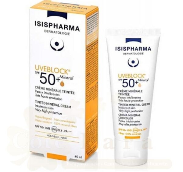 ISIS PHARMA UVEBLOCK  CREME MINERALE TEINTEE SPF50+ 40ML