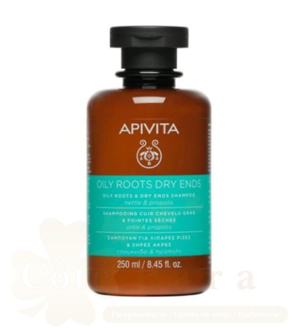 APIVITA SHAMPOING RACINE GRASSES POINTES SECHES 250ML
